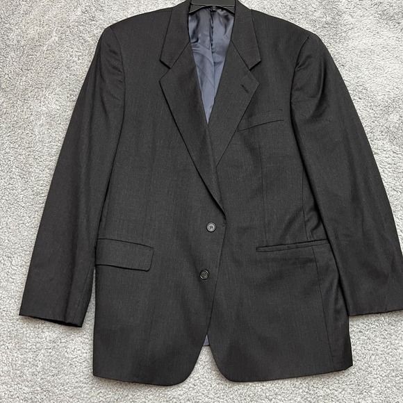 Hart Schaffner Marx Other - Hart Schaffner Marx Blazer Mens 46L Gray Excellent Wool Gold Trumpeter Jacket